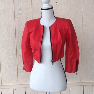 bebe cropped jacket/bolero orange red (fiery red)